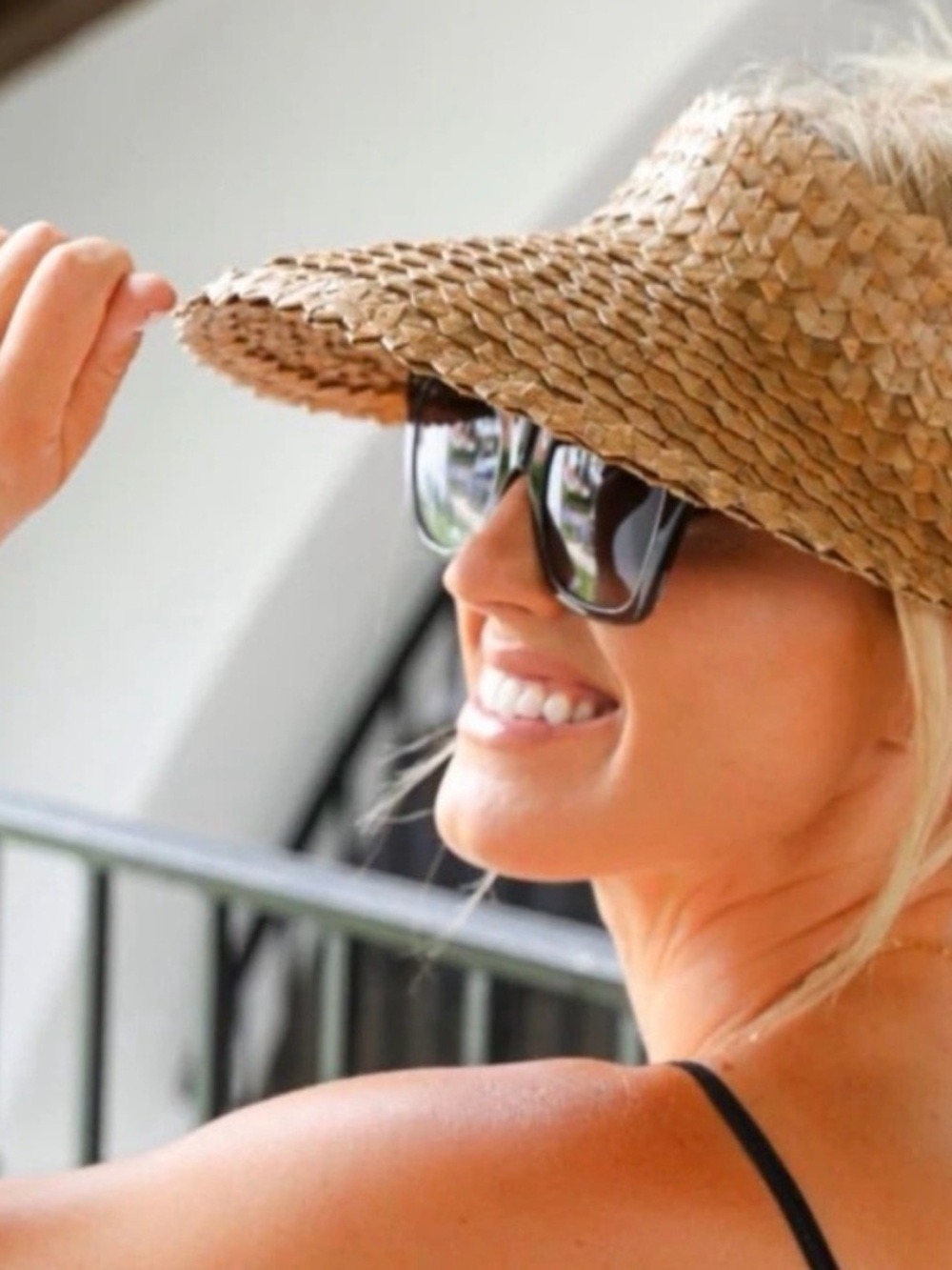 NEW Beach Riot Tan Straw Sun Visor